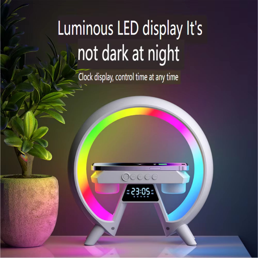 LED Alarm Clock Speaker Charger